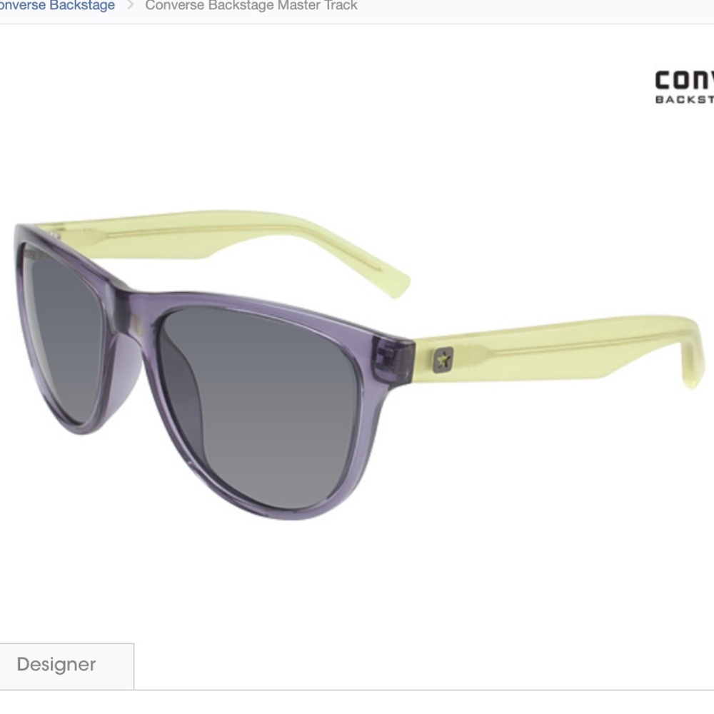 Vintage Master Track Converse Backstage Sunglasses Frames In Dark Grey & Yellow
